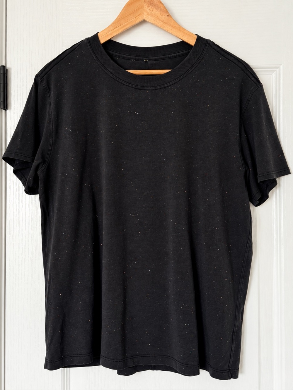 Lululemon All Yours Tee Space Black Speckled Women’s Size 8